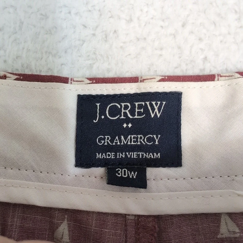 NEW J Crew Mens‎ Short Flat Front Red 30x8.5